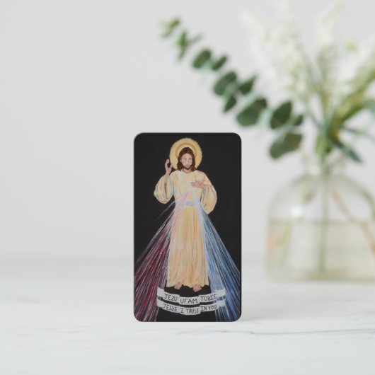 Jesus göttliche Barmherzigkeit katholisches religi Platzkarte (Stehend Vorderseite)
