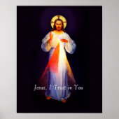 Jesus Göttliche Gnade 2 Poster - Jesus, ich vertra (Vorne)