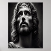 Jesus Göttlicher Hirte mit zender Blick Poster (Vorne)