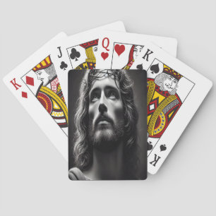 Jesus Göttlicher Hirte mit zender Blick Spielkarten
