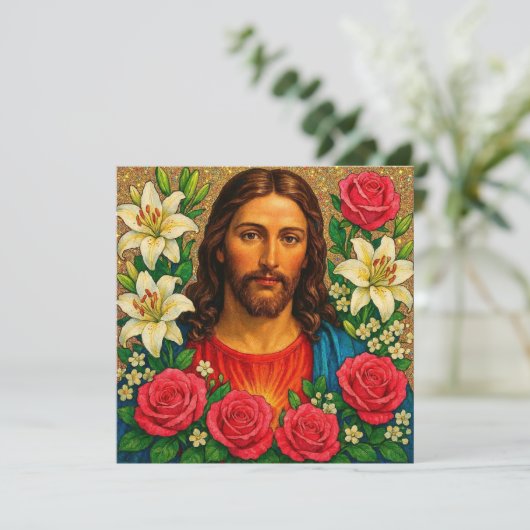 Jesus Greeting Card. (Stehend Vorderseite)
