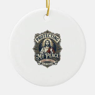 Jesus Grenzen Selbstachtung Shirt Glaube Basiertes Keramik Ornament