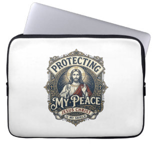 Jesus Grenzen Selbstachtung Shirt Glaube Basiertes Laptopschutzhülle