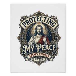 Jesus Grenzen Selbstachtung Shirt Glaube Basiertes Poster