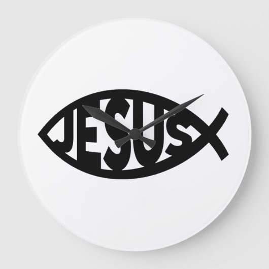 Jesus Große Wanduhr (Vorderseite)