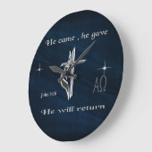 Jesus Große Wanduhr (Winkel)