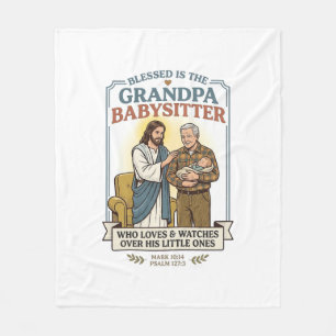 Jesus Großeltern Babysitting Humor T-Shirt Glaube  Fleecedecke