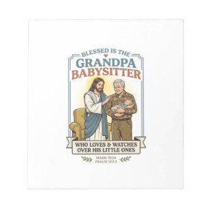 Jesus Großeltern Babysitting Humor T-Shirt Glaube  Notizblock
