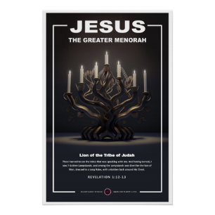 Jesus - Großer Menorah Poster