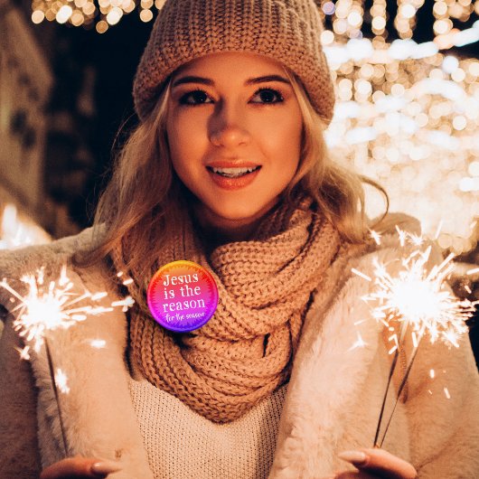 Jesus Grund der Jahreszeit Gradient Weihnachts-But Button