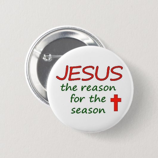 JESUS-Grund für Jahreszeit Button (Vorne & Hinten)