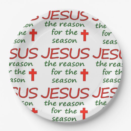 JESUS-Grund für Jahreszeit Pappteller (Vorderseite)