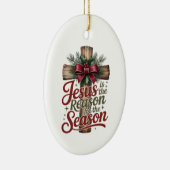 Jesus-Grund-Saison-Ornament Keramik Ornament (Rechts)