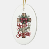 Jesus-Grund-Saison-Ornament Keramik Ornament (Links)