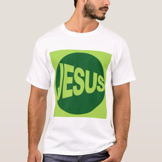 Jesus - grüne Art T-Shirt (Vorderseite)