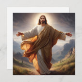 Jesus Grußkarte (Vorne/Hinten)