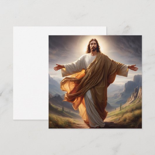 Jesus Grußkarte (Vorne/Hinten)