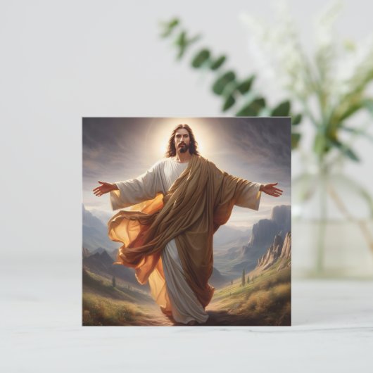Jesus Grußkarte (Stehend Vorderseite)