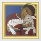 Jesus Guter Hirte Fensteraufkleber (Blatt)