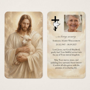 Jesus Guter Hirte Trauer Gebetskarte