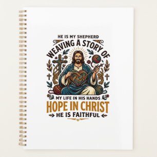 Jesus Häkel Strick T-Shirt Inspirierender Glaube Planer