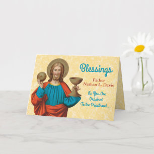 Jesus hält die Eucharistie empor (SNV 050) Karte