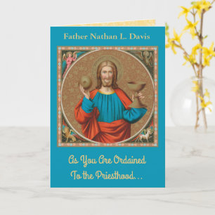 Jesus hält die Eucharistie empor (SNV 050) Karte