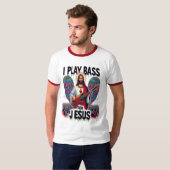 Jesus hält eine Bassgitarre T-Shirt (Vorne ganz)