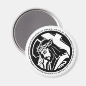 Jesus hält Kreuz mit Johannes 3:16 Zitat Magnet (Vorderseite/Rückseite)