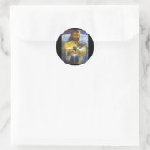 Jesus hält Zigaretten, der Sonnengott Runder Aufkleber (Tasche)