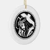 Jesus halten Quer mit John-3:16zitat Keramikornament (Rechts)