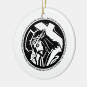 Jesus halten Quer mit John-3:16zitat Keramikornament (Links)