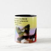 Jesus Hand Zweifarbige Tasse (Mittel)