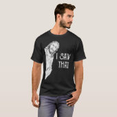 Jesus handgeschriebene kursive Cross Art Geburt Ta T-Shirt (Vorne ganz)