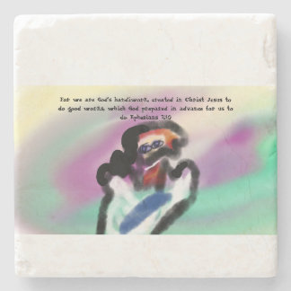 jesus handwork steinuntersetzer