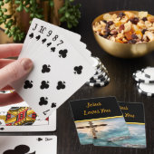 Jesus hängt an einem christlichen Kreuzungskreuz Spielkarten (In Situ)