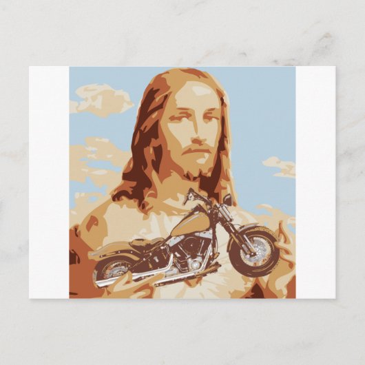 Jesus Harley Liebe Postkarte (Vorderseite)