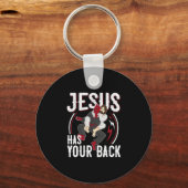 Jesus Has Your Back Brazilian Jiu Jitsu BJJ Christ Schlüsselanhänger (Vorderseite)