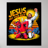 Jesus Has Your Back Christian Faith  Poster (Vorne)