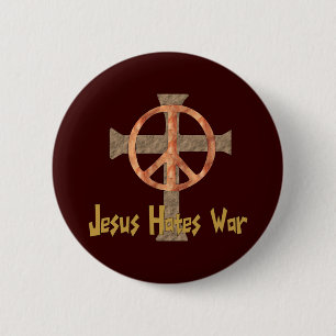 Jesus hasst Krieg Button