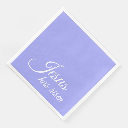 Jesus hat Bluebell Lila Christlichen Ostern Serviette (Ecke)