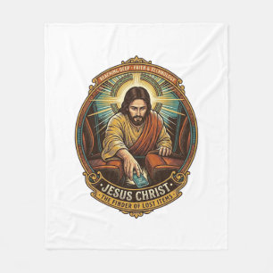 Jesus hat das Telefon zwischen Autositzen fallen l Fleecedecke