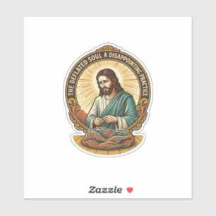 Jesus hat den flachen Yoga-Ball komplett entleert Aufkleber