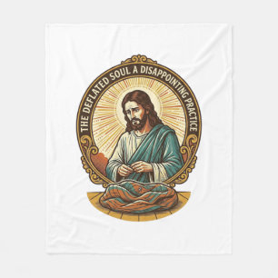 Jesus hat den flachen Yoga-Ball komplett entleert Fleecedecke