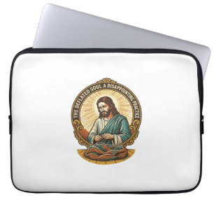 Jesus hat den flachen Yoga-Ball komplett entleert Laptopschutzhülle