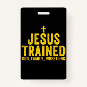 Jesus hat den Wrestling der Familie Gottes ausgebi Ausweis (Rückseite)