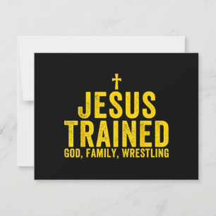Jesus hat den Wrestling der Familie Gottes ausgebi Feiertagskarte
