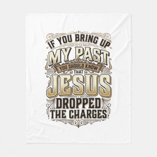 Jesus hat die Anklage fallen gelassen Vintage Chri Fleecedecke