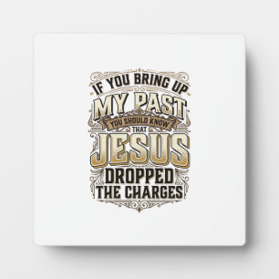 Jesus hat die Anklage fallen gelassen Vintage Chri Fotoplatte