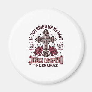Jesus hat die Anklage fallen gelassen Vintage Kreu Magnet